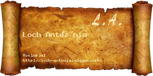 Loch Antónia névjegykártya