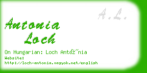 antonia loch business card